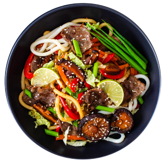 Cooked beef stir-fry strips